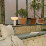 Kizu Portable Table Lamp White Marble By New Works - Lifestyle View6