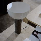 Kizu Table Lamp Medium Rosso Levanto Marble By New Works - Lifestyle View2