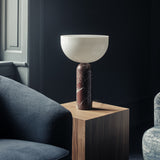Kizu Table Lamp Medium Rosso Levanto Marble By New Works - Lifestyle View