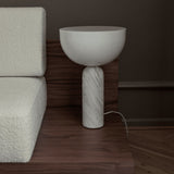 Kizu Table Lamp Medium White Marble By New Works - Lifestyle View