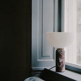 Kizu Table Lamp Small Rosso Levanto Marble By New Works - Lifestyle View
