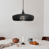 Klava Dine Wood Pendant Black Oak By UMAGE Lifestyle View