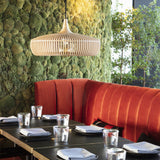 Klava Dine Wood Pendant Oak By UMAGE - Lifestyle View1