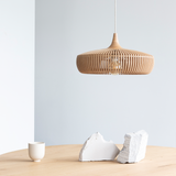 Klava Dine Wood Pendant Oak By UMAGE
