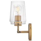 Kline Vanity Light 2 Light Heritage Brass Clear By Lark Living - Side View3