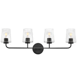 Kline Vanity Light 4 Light Black Clear By Lark Living