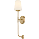 Kline Wall Sconce Lacquered Brass Natural By Lark Living - Side View2