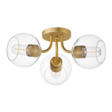 Knox Semi-Flush Mount Natural Aged Brass by Maxim Lighting