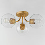 Knox Semi-Flush Mount Natural Aged Brass by Maxim Lighting