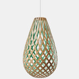 Kōura Pendant Light Bamboo Aqua 29 Inch By David Trubridge