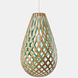 Kōura Pendant Light Bamboo Aqua 39 Inch By David Trubridge