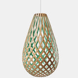 Kōura Pendant Light Bamboo Aqua 47 Inch By David Trubridge