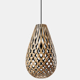 Kōura Pendant Light Bamboo Black 1 Side Inside 29 Inch By David Trubridge