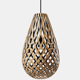 Kōura Pendant Light Bamboo Black 1 Side Inside 39 Inch By David Trubridge
