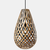 Kōura Pendant Light Bamboo Black 1 Side Inside 47 Inch By David Trubridge
