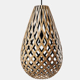 Kōura Pendant Light Bamboo Black 1 Side Inside 63 Inch By David Trubridge