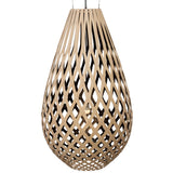 Kōura Pendant Light Bamboo Black 1 Side Inside 79 Inch By David Trubridge