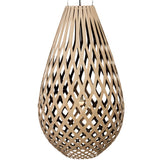 Kōura Pendant Light Bamboo Black 1 Side Inside 94 Inch By David Trubridge