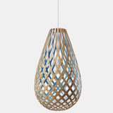 Kōura Pendant Light Bamboo Blue 29 Inch By David Trubridge
