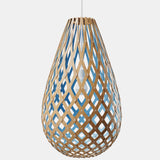 Kōura Pendant Light Bamboo Blue 39 Inch By David Trubridge