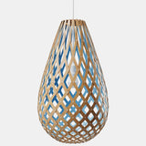 Kōura Pendant Light Bamboo Blue 47 Inch By David Trubridge