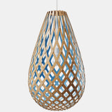 Kōura Pendant Light Bamboo Blue 63 Inch By David Trubridge