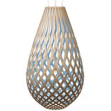Kōura Pendant Light Bamboo Blue 79 Inch By David Trubridge