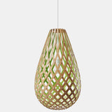 Kōura Pendant Light Bamboo Lime 20 Inch By David Trubridge