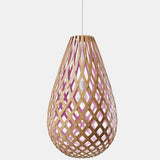 Kōura Pendant Light Bamboo Pink 29 Inch By David Trubridge