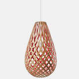 Kōura Pendant Light Bamboo Red 20 Inch By David Trubridge