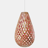 Kōura Pendant Light Bamboo Red 29 Inch By David Trubridge