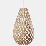 Kōura Pendant Light Bamboo White 1 Side 39 Inch By David Trubridge