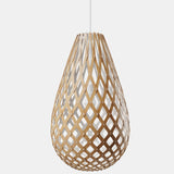 Kōura Pendant Light Bamboo White 1 Side 47 Inch By David Trubridge