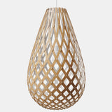 Kōura Pendant Light Bamboo White 1 Side 63 Inch By David Trubridge