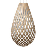 Kōura Pendant Light Bamboo White 1 Side 79 Inch By David Trubridge