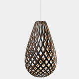 Kōura Pendant Light Black 1 Side Outside 29 Inch By David Trubridge