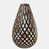 Kōura Pendant Light Black 1 Side Outside Bamboo 63 Inch By David Trubridge