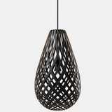 Kōura Pendant Light Black 2 Sides 20 Inch By David Trubridge