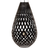 Kōura Pendant Light Black 2 Sides 94 Inch By David Trubridge