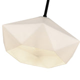 Krysta Pendant Light Matte Black Opal Matte Glass By Alora Detailed View