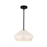 Krysta Pendant Light Matte Black Opal Matte Glass By Alora