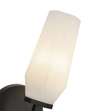 Krysta Wall Sconce Matte Black Opal Matte Glass 1 Light By Alora Detailed View