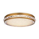 Krystalli Flush Mount Aged Brass By Schonbek