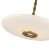 Kyoto Pendant Light Vintage Brass Glossy Opal By Kuzco Detailed View