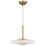 Kyoto Pendant Light Vintage Brass Glossy Opal By Kuzco