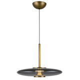 Kyoto Pendant Light Vintage Brass Smoked By Kuzco