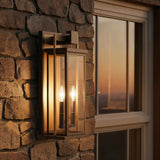 Lendel 8'' Twilight Bronze + Textured Gold Outdoor Sconce by Crystorama