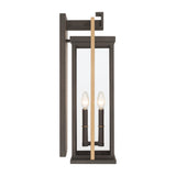 Lendel 9.75'' Twilight Bronze + Textured Gold Outdoor Sconce by Crystorama