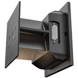 LEDWALL G CC Square Directional Wall Sconce Black By DALS Detailed View