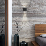 LEDWALL G CC Square Directional Wall Sconce Black By DALS Lifestyle View